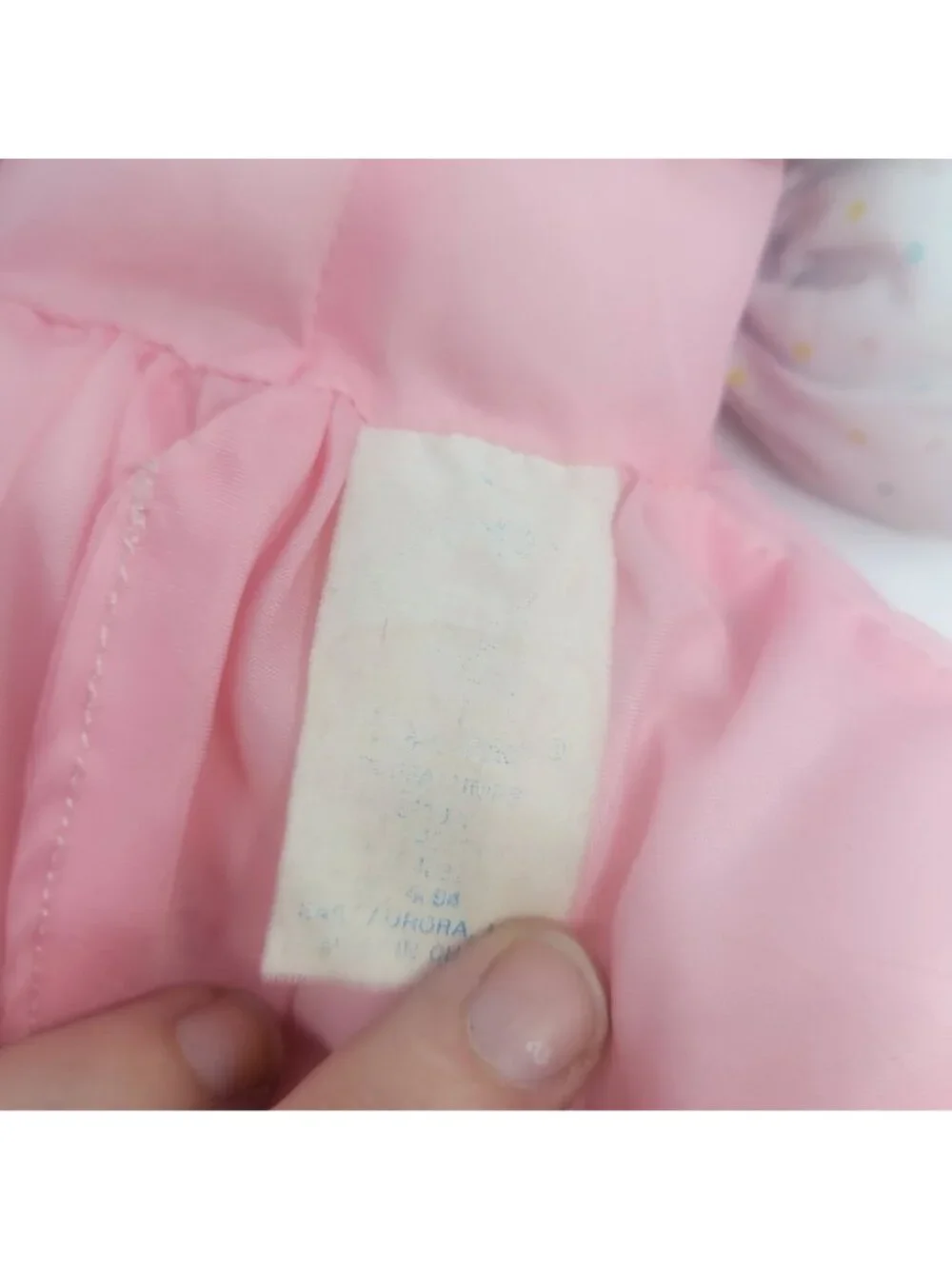 Vintage 1990 Fisher Price Merri Puffalump Kids Pink Baby Doll Polka Dot Blonde